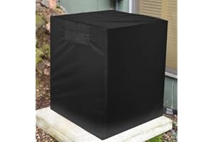 Aozzy Central Air Conditioner Covers for Outside Units Heavy Duty Ac Cover for Outdoor Unit Square Winter Withstand The Rain and Snow, Or Nuts Fit Up to 34x34x30 inchs