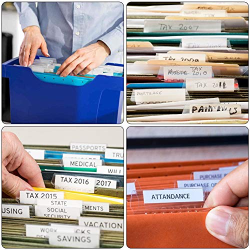 File Folder Tabs, 150 Sets Hanging File Folder Tabs with 300 Sets Inserts Labels for Hanging Folders, for Quick Identification