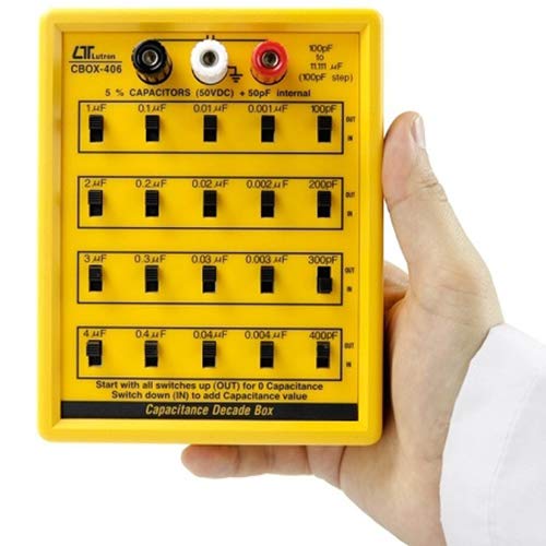 Capacitance Decade Box, Five Decades, 100 pF to 11uF (100 pF per step