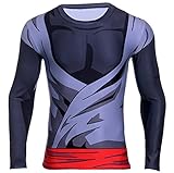 L&H Men's Lycra Novelty Cycling Jogging Compression Top Black Long Sleeve Shirt Fall Gear