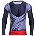 L&H Men's Lycra Novelty Cycling Jogging Compression Top Black Long Sleeve Shirt Fall Gear