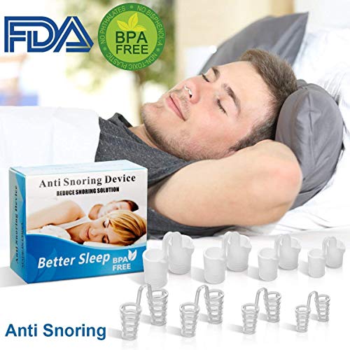 Anti-snoring Device - Comfortable and Flexible Anti-snoring Plug - Easy Breathing, Reusable snoring Plug, Different Sizes, Unisex Anti-snoring Device, 8PCS - Thumbnail 2
