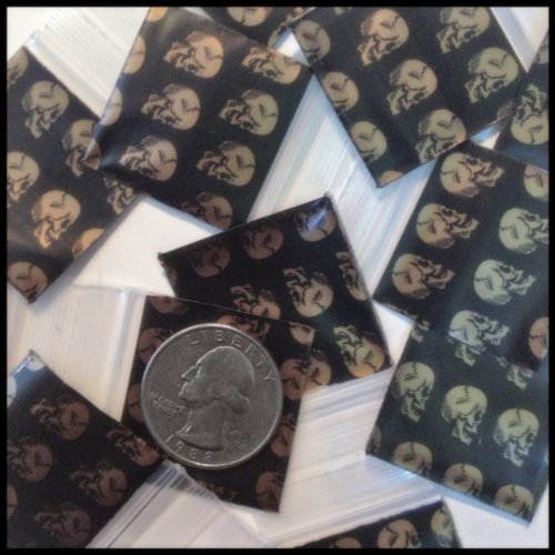 125125 Mini Ziplock 100 Baggies Apple Brand Black Designs - You Choose Top Quality - 1.25