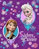 All American Collection New Purple Baby Frozen Sherpa Throw Blanket Anna and Elsa