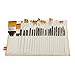 KINGART 210-24 Golden Nylon Hair Artist Brush Set, 24 Shapes & Sizes of Short Handle Round, Flat & Fan Paintbrushes in a Compact Brush Roll, Use for Oil, Acrylic and Watercolor Painting
