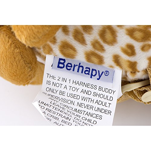 Berhapy 2 in 1 Monkey Toddler Safety Harness Backpack Children's Walking Leash Strap (giraffe)