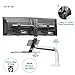 North Bayou Sit Stand Desk Converter Height Adjustable Standing Desk Workstation for Two Screens up to 24” 33lbs Computer Monitor Mount Arm with Keyboard Traythumb 4