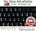 Arabic Keyboard Stickers Transparent White Letters for black Laptop, Computer Pc Desktop Notebook keyboard