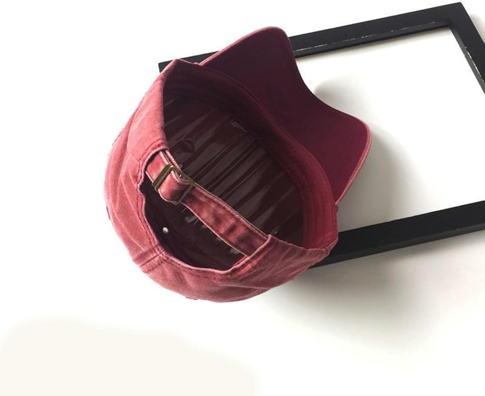 Unisex Vintage Washed Distressed Baseball Cap Twill Adjustable Dad Hat, C-burgundy, One Size at  Women’s Clothing store