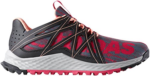 adidas Performance Women's Vigor Bounce W Running Shoe, Bold Pink/Black/Sun Glow S16, 8 M US