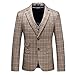 Mens 3-Piece Suit Plaid Modern Fit Single Breasted Smart Formal Wedding Suits