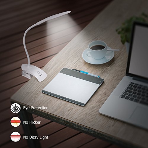LED Reading Light, Bolly Book Light Desk Lamp for Kids Clip on Bed and Headboard -3 Brightness, Eye Protection, Lightweight, USB Rechargeable and Touch Switch-Perfect for Bookworms & Kids - Thumbnail 3