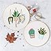 2 Pack Embroidery Starter Kit with Pattern, Kissbuty Full Range of Stamped Embroidery Kit Including Embroidery Fabric with Pattern, Bamboo Embroidery Hoop, Color Threads and Tools Kit (Cactus Plants)
