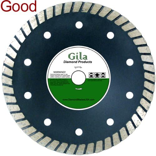 GilaTools 4.5" Continuous Rim Turbo Granite Marble Contour Cutting Diamond Blade