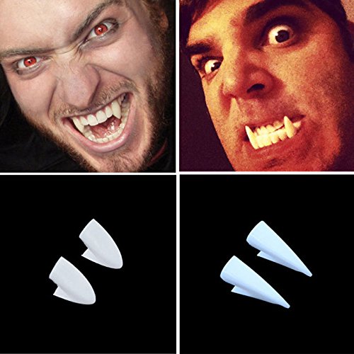 NPLE--4pcs Fancy Vampire Teeth Halloween Denture Fangs Bites Costume Dress Party Props