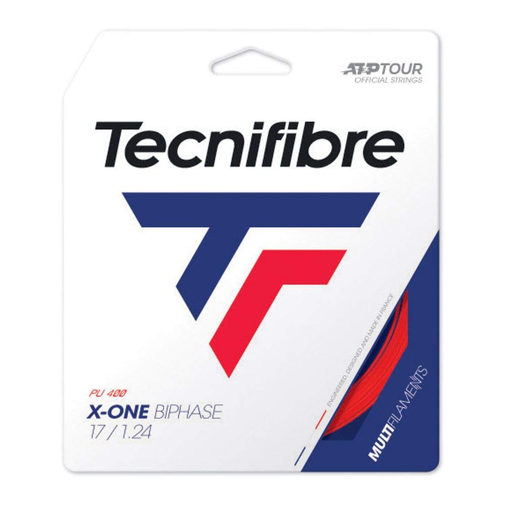 Tecnifibre X-One Biphase Tennis String 1.24mm Red - 12m Set
