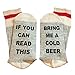 Genji Christmas Unisex If You Wine&Beer Full Cotton Socks (One Size, TP03-Beer-1Pairs)
