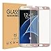 G-WACK Curved Full Coverage Tempered Glass Screen Protector for Samsung Galaxy S7edge (Rose Gold)