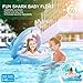 PALADOU Baby Swimming Pool Float with Canopy for Kids Aged 9-36 Months Fun on The Water, Baby Swim Floaties Shark Ring Boat Floating