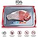 Delicious Kitchen Defrosting Tray with Red Foldable Basket That Catches Water | Safely Thaw Frozen Food and Meats Without Electricity Microwaves or Water