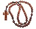 Holy Land Market Catholic Olive Wood Rosary for Men and Women - Hand-Carved Wooden Beads from Bethlehem, with Certificate & Lord's Prayer Card, Corded Rosary best for First Communion or Confirmation