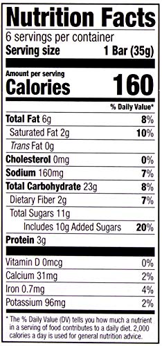 AMAZON BRAND – HAPPY BELLY SWEET & SALTY, ALMOND GRANOLA BARS, 1.2 OZ, 6 COUNT