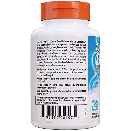 Doctor's Best Curcumin 500mg, 120 Capsules - Image 4