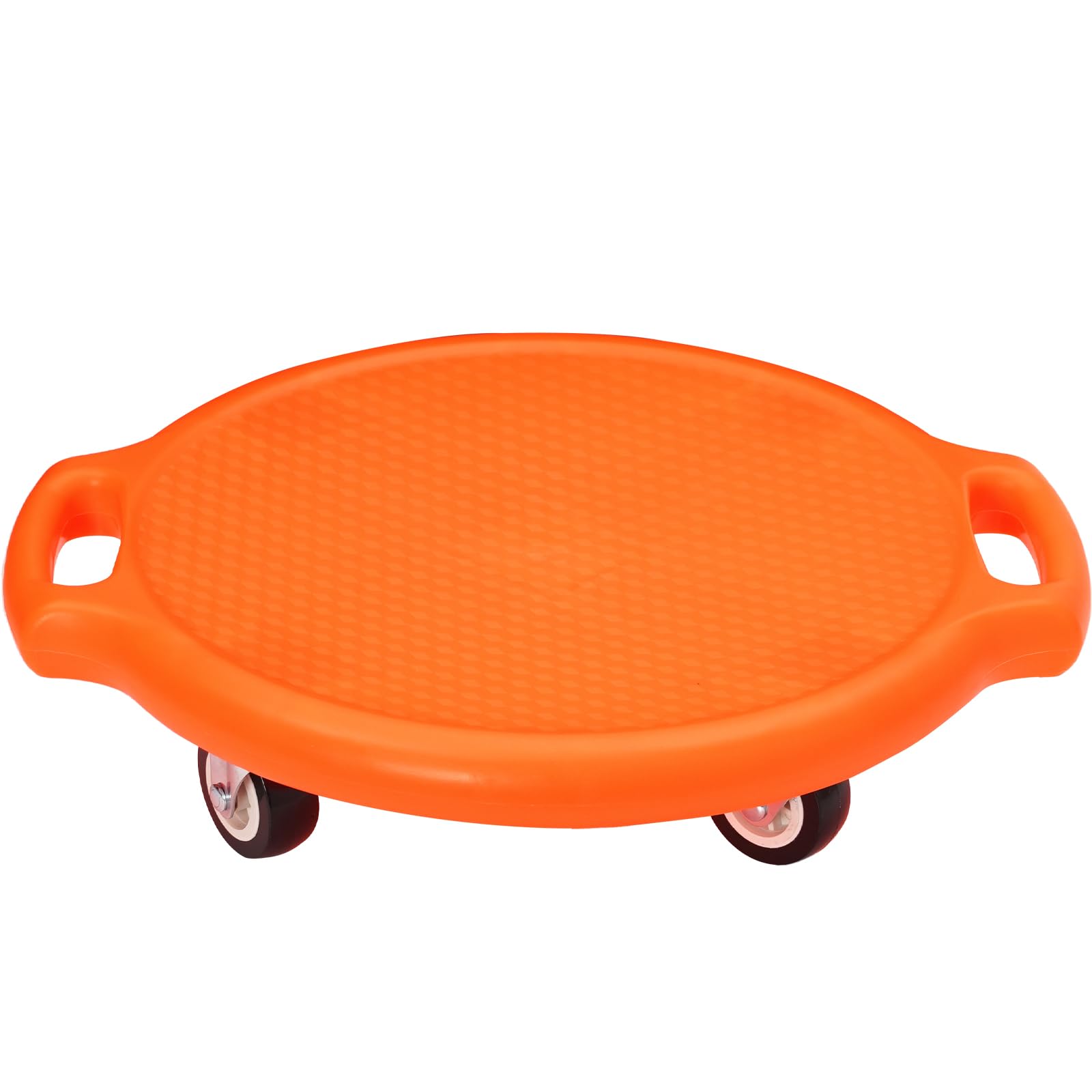 Kids Scooter Board Standard Sitting Scooter Board with Handles Swivel Casters Round Plastic Floor Surfer Fun Sports Scooters for Children Physical Education Home Use Sensory Scooters Boards ages 3+