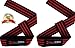 Jack's Fitness Padded Lifting Straps for Weight Lifting - Deadlift - Seated Row - Red and Black