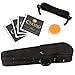 Mendini by Cecilio 1/4 Violin Set For Beginners - Hand Carved Acoustic Violins Kit - Fiddle Solid Wood Kit with Hard Case, Bow, Rosin, Shoulder Rest and Extra Strings