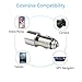 USB Car Charger, COSOOS 2-Port Fast Charger, Aluminum-Alloy Safety Hammer(Break Window), 2.4A Phone Charger for iPhone X/8 Plus/7/6S, iPad Air/Mini, Samsung Galaxy S7/S6/Edge, Kindle