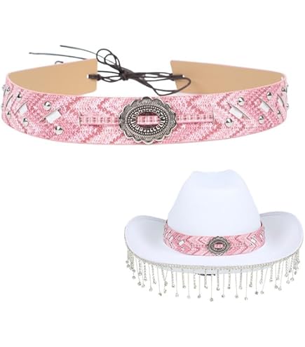 Amazon.com: Pink Crystal Rhinestone Cowgirl Hat Band Jewelry  display picture 1
