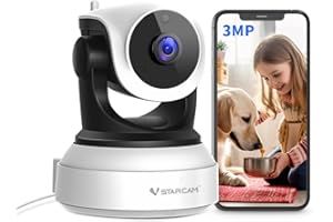 VSTARCAM Cameras for Home Security Indoor, 2K with 360° Rotation, Human/Motion Detection with Auto Tracking, 2-Way Audio & DIY Voice, 2.4GHz WiFi Wireless, Cloud & SD Card Storage(up to 256GB)