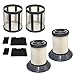 HQRP Filter Set 2-Pack Compatible With Bissel 203-1535 Post-Motor Filter, 203-1534 Pre-Motor Filter 203-1533 Dirt Cup Filter Frame Base, Dirt Cup Filter, 203-1531 Filter Screen Vac Vacuum Cleaner