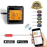 Digital Meat Thermometer For Grilling , ICOCO Best Instant Read Oven Meat Thermometer With 6 Probes Ultra Fast Easy Electronic BBQ And Kitchen Food Thermometer For Cooking, Grill,Candy