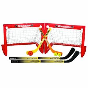 Franklin Sports – NHL Kids Folding Hockey Goals Set – (2) Street Hockey & Knee Hockey Goals – (2) Adjustable Youth…