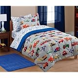 Amazon.com: Dream Factory Trucks Tractors Cars Boys 5