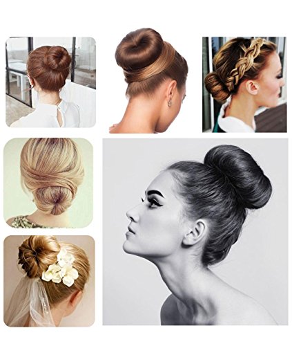 6 PCS Bun Hair Maker, Magic Hair Styling Donut Bun Maker, Hair Bun Shapers for Women Girls DIY Hairstyle Tools, No Clip Hair - Thumbnail 6