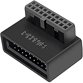 SHANFEILU USB 3.0 90 Degree Motherboard Adapter 19 Pin/20 Pin Male to Female Extension Adapter L Turn Right Angle Socket for 