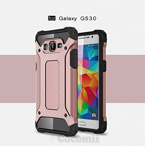 Cocomii Commando Armor Galaxy Grand Prime Case New [Heavy Duty] Premium Tactical Grip Dustproof Shockproof Bumper [Military Defender] Full Body Cover for Samsung Galaxy Grand Prime (C.Rose Gold)
