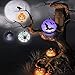YIPBOWPT 4 Packs Halloween Lanterns, Jack-O-Lanterns Hanging Paper Lanterns LED Pumpkin Spider Bat Skeleton Decorative Lantern Lights Indoor Outdoor Halloween, Holiday Party Favor