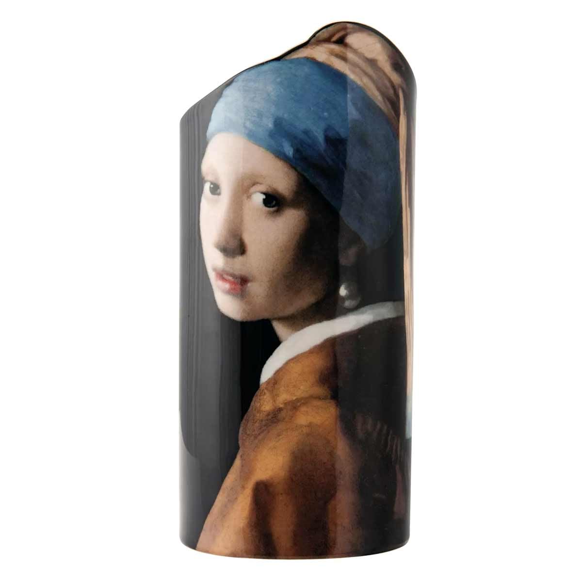 John Beswick 22.5 x 10.5 cm Vermeer Girl with the Pearl Earring Silhouette d'art Vase, Multi-Colour