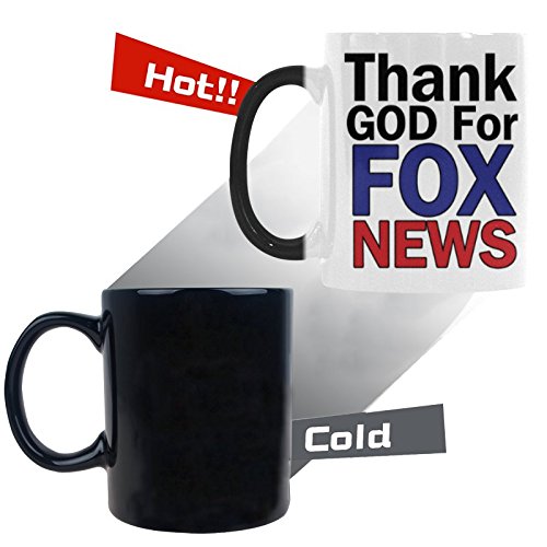 Thank God for Fox News Coffee Mug Cup Morphing Two Sides 11 Oz Ceramics Thank You Quotes