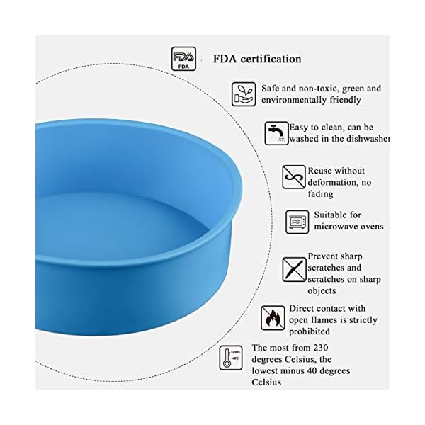Redsea-2PCS-8-Inch-Round-Cake-Tray-Silicone-Cake-Tins-for-Baking-Layer-CakeCheesecakeRainbow-Cake-Non-Stick-Baking-Mold-Bakeware-Tray Redsea 2PCS 8 Inch Round Cake Tray Silicone Cake Tins for Baking Layer Cake,Cheesecake,Rainbow Cake Non-Stick Baking…