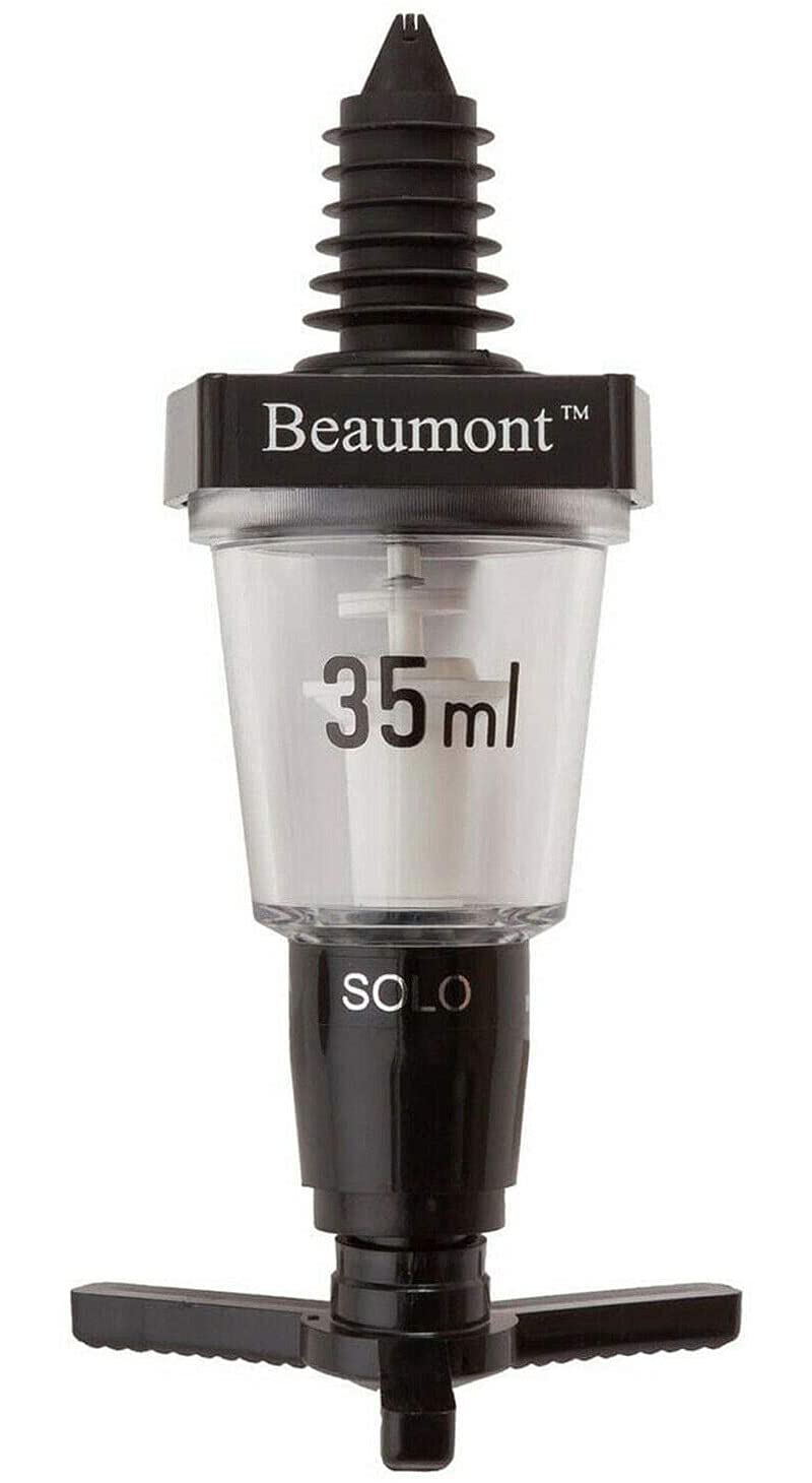 Pack of 3 x 35ml Beaumont Solo Classic Spirit Measure Bar Optics 3066