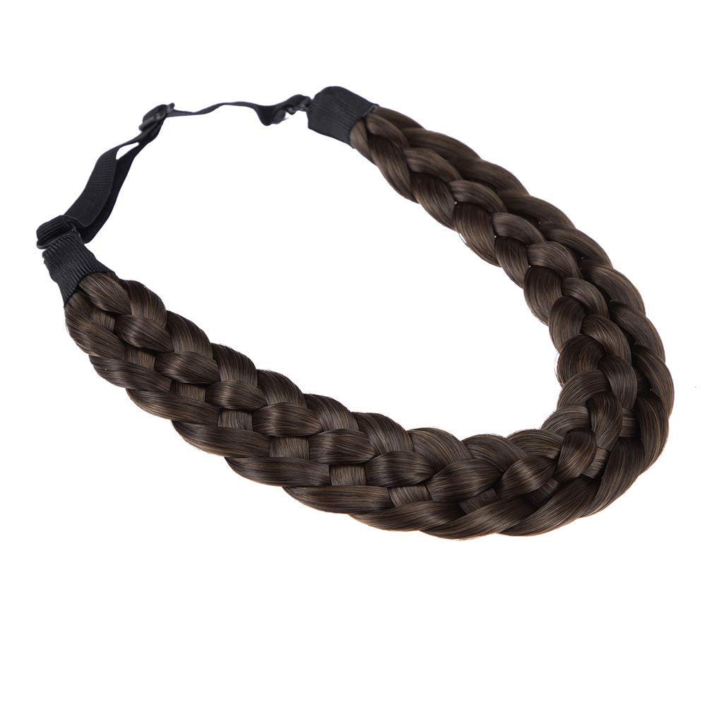 TOECWEGR Braided Hair Band, 5 Strands, Hair Scrunchie, Classic Chunky Elastic Synthetic Headband, Women's Beauty Accessories, B02 โ image 1