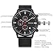 SONGDU Men Watch Chronograph Analog Quartz Sport Watch with Date and Milanese Mesh Strap