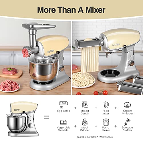 DieCast Stand Mixer, 8 Speeds 600W Food Stand Mixer, 5.5Qt TiltHead