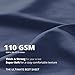 Premium Flat Sheet – “110 GSM” Double Brushed Microfiber Extra Thick and Comfortable Highest Quality Flat Sheets, Luxurious & Soft Hotel Single Top Bed Sheet Hypoallergenic, King, Navy Blue