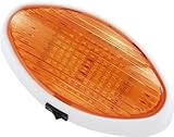 Gold Stars RV LED Porch Light Fixture w/Clear & Amber Lens 150 or 96 LUM Cool White (White 2)